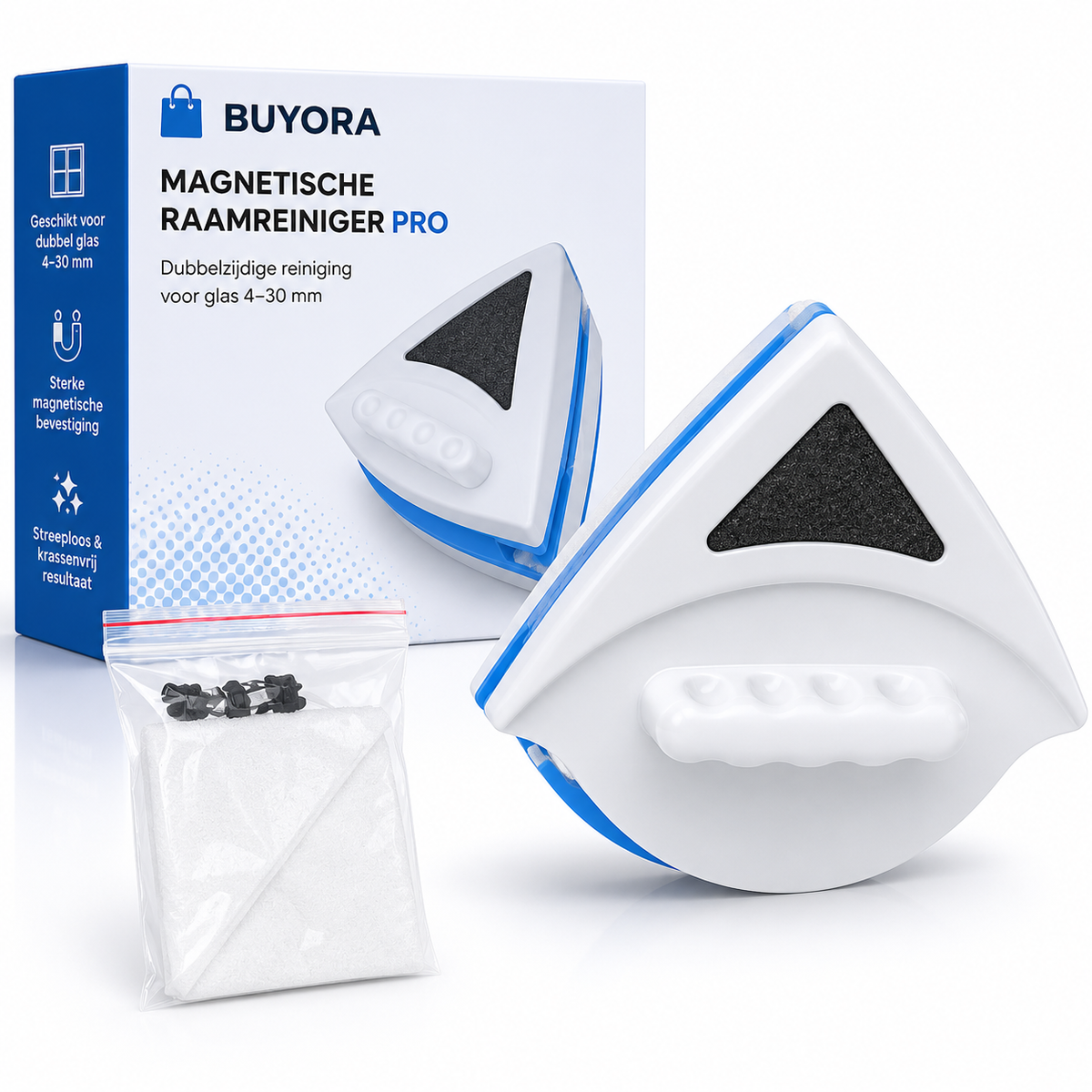 Magnetische Raamreiniger Pro – Dubbelzijdige Glasreiniger